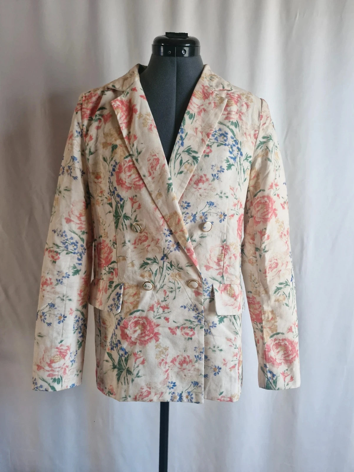 Blazer Charlior fleuri S veste tailleur fleurs pastel chic printemps